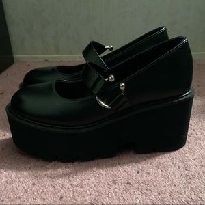 🥰Meiduofen Black Platform Mary Janes
